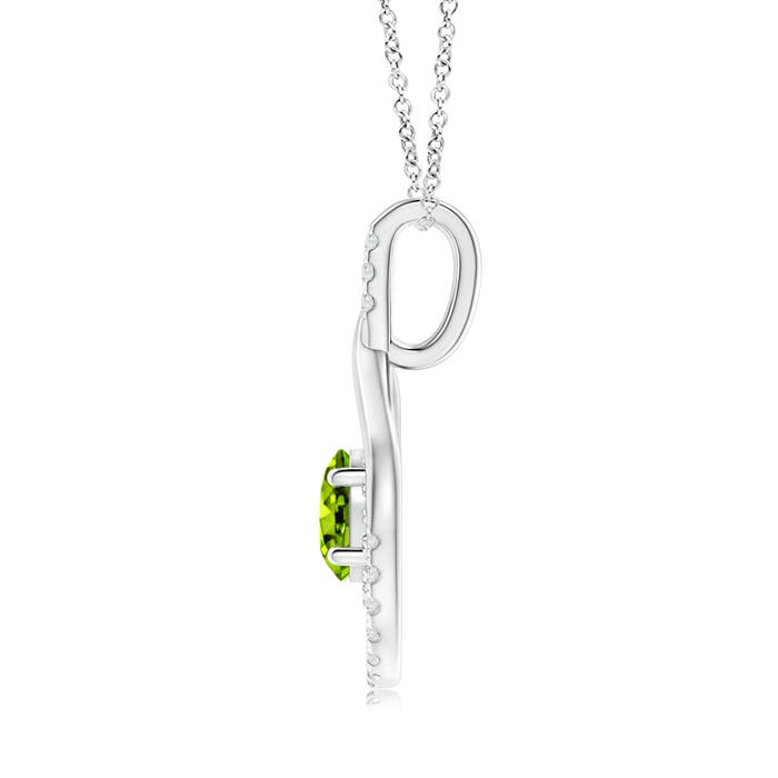 AAAA - Peridot / 1.83 CT / 14 KT White Gold