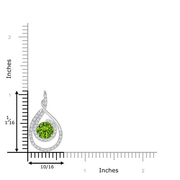 AAAA - Peridot / 1.83 CT / 14 KT White Gold