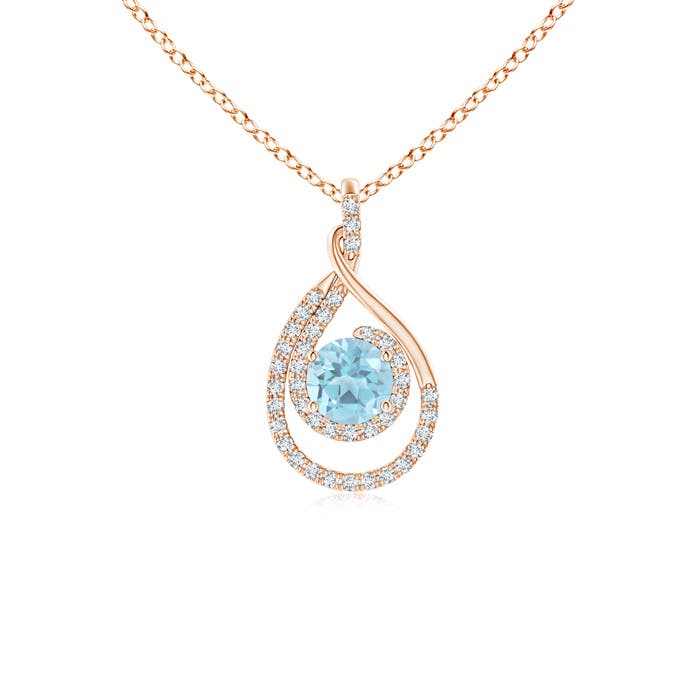 A - Swiss Blue Topaz / 0.8 CT / 14 KT Rose Gold