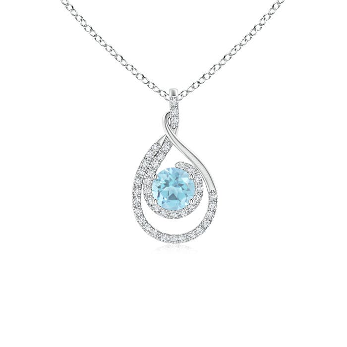 A - Swiss Blue Topaz / 0.8 CT / 14 KT White Gold