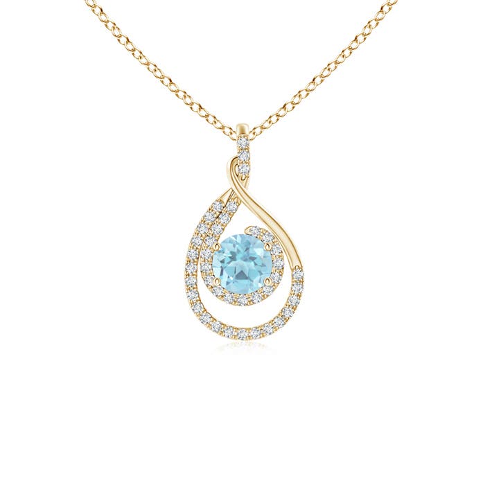 A - Swiss Blue Topaz / 0.8 CT / 14 KT Yellow Gold