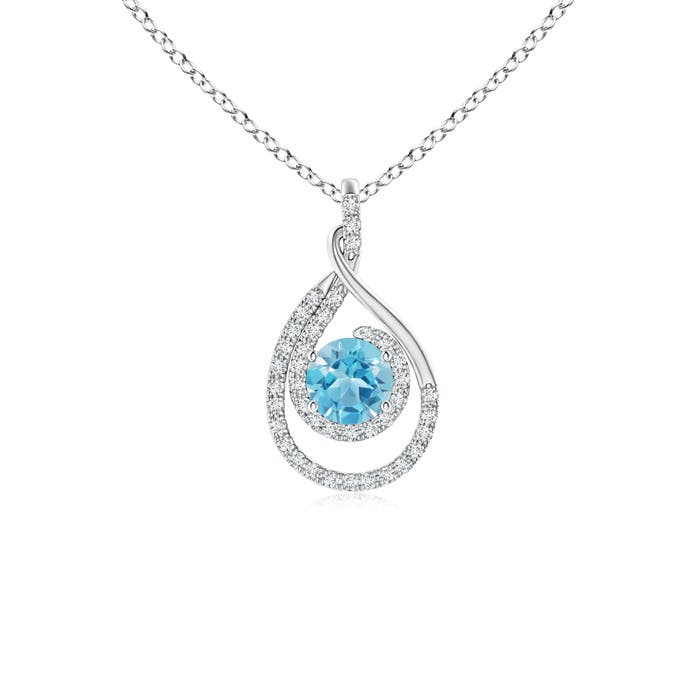 AA - Swiss Blue Topaz / 0.8 CT / 14 KT White Gold