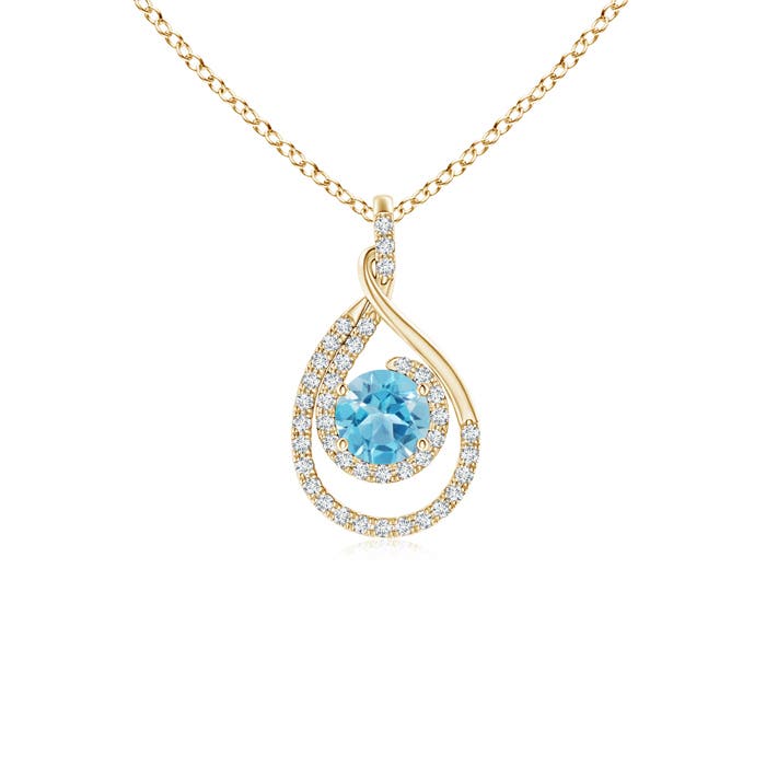 AA - Swiss Blue Topaz / 0.8 CT / 14 KT Yellow Gold