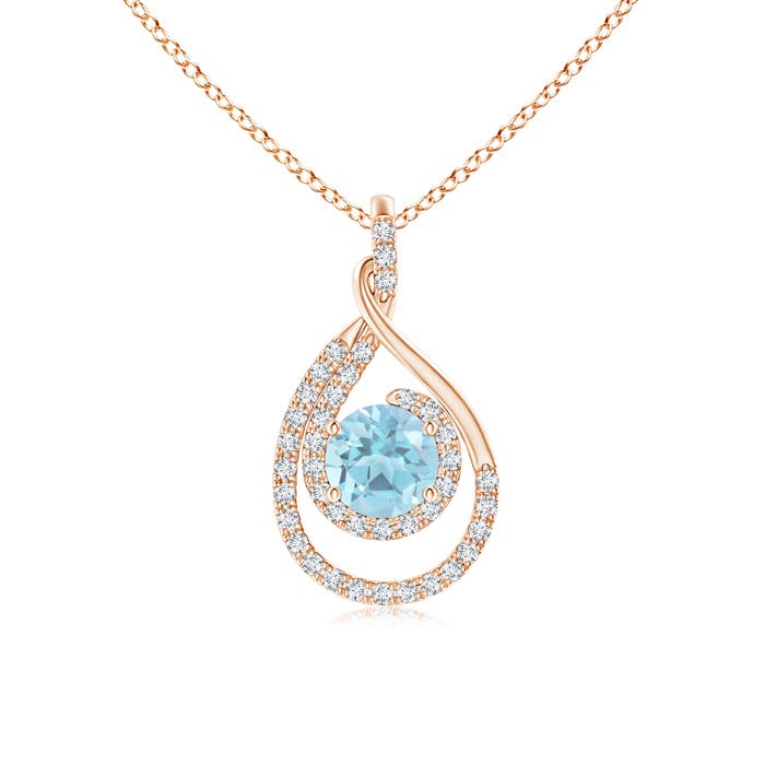 A - Swiss Blue Topaz / 1.27 CT / 14 KT Rose Gold