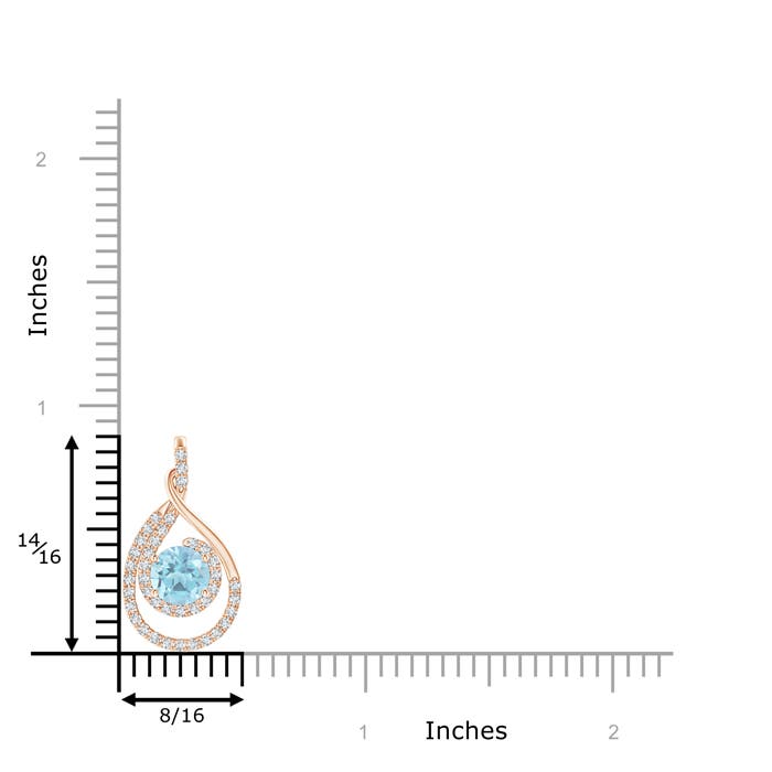 A - Swiss Blue Topaz / 1.27 CT / 14 KT Rose Gold