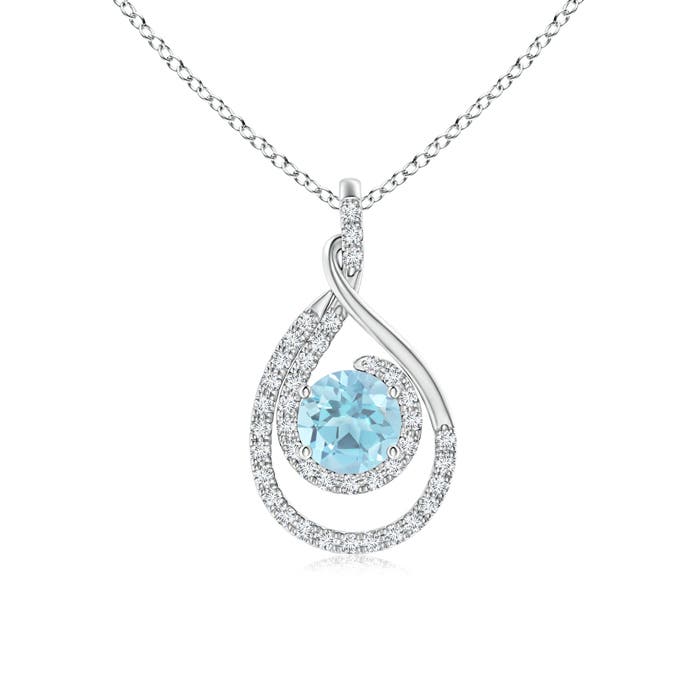 A - Swiss Blue Topaz / 1.27 CT / 14 KT White Gold