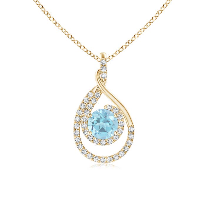 A - Swiss Blue Topaz / 1.27 CT / 14 KT Yellow Gold