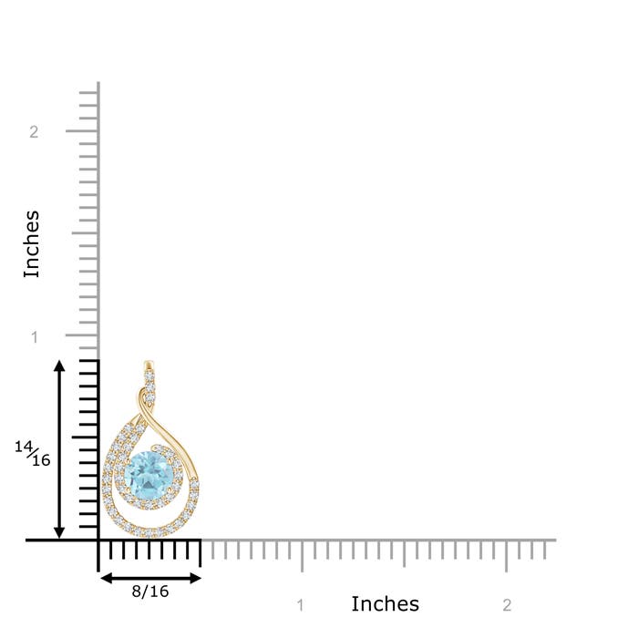 A - Swiss Blue Topaz / 1.27 CT / 14 KT Yellow Gold