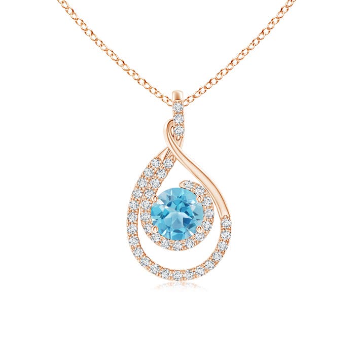 AA - Swiss Blue Topaz / 1.27 CT / 14 KT Rose Gold