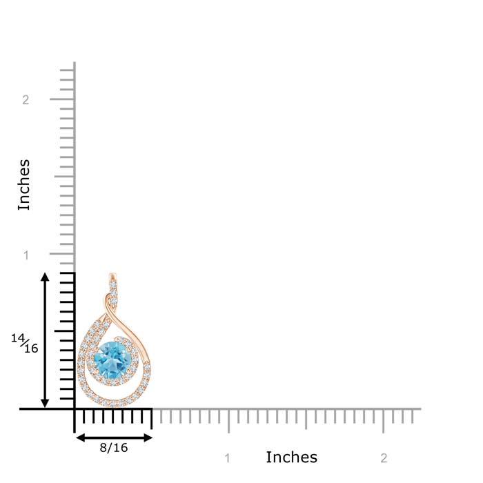 AA - Swiss Blue Topaz / 1.27 CT / 14 KT Rose Gold