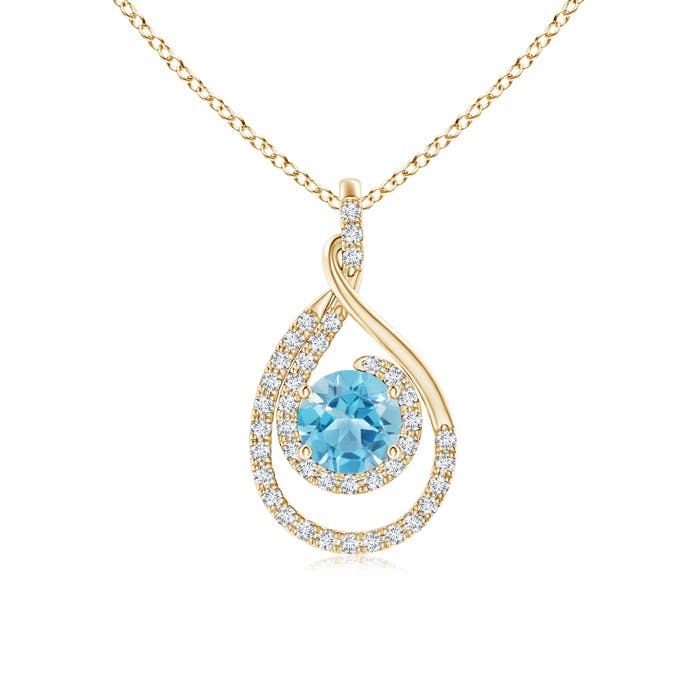 AA - Swiss Blue Topaz / 1.27 CT / 14 KT Yellow Gold