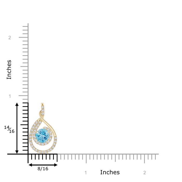 AA - Swiss Blue Topaz / 1.27 CT / 14 KT Yellow Gold