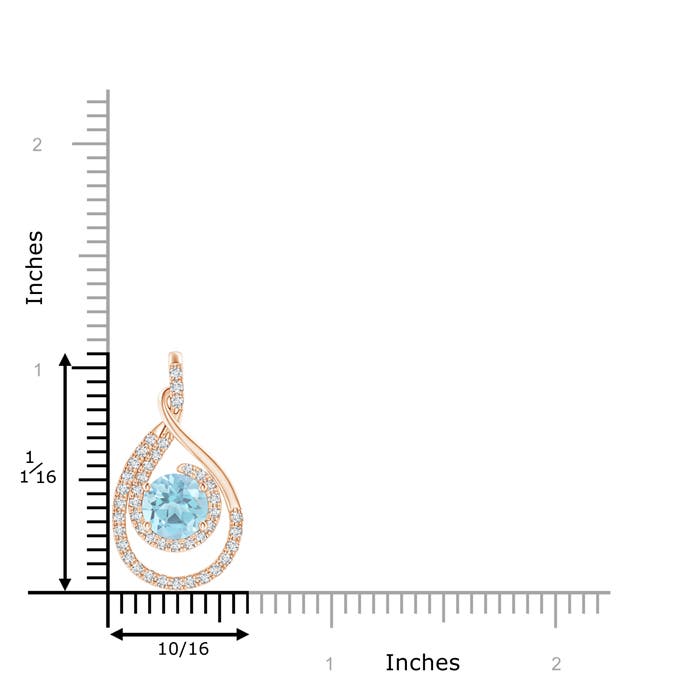 A - Swiss Blue Topaz / 1.98 CT / 14 KT Rose Gold