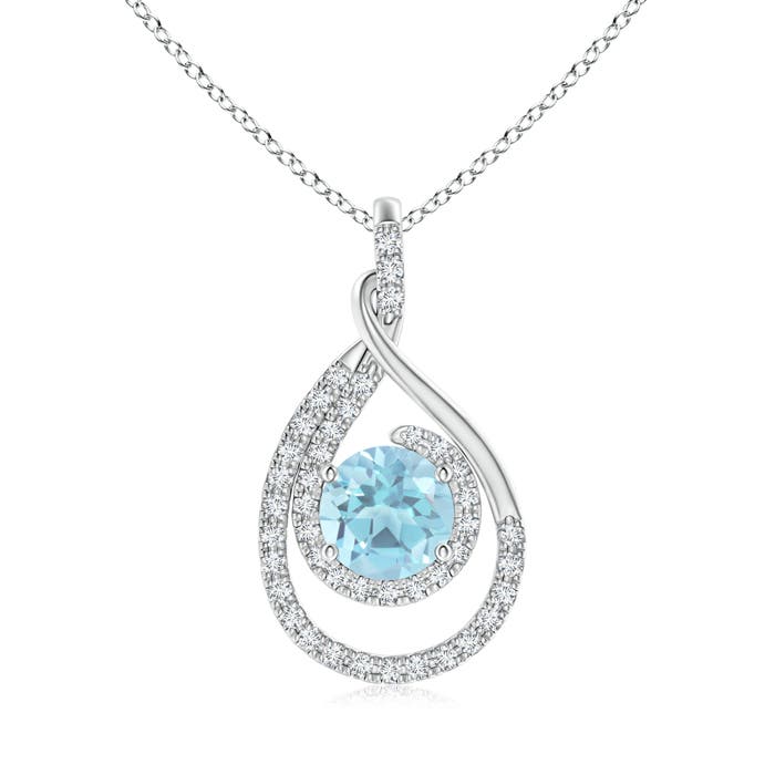 A - Swiss Blue Topaz / 1.98 CT / 14 KT White Gold