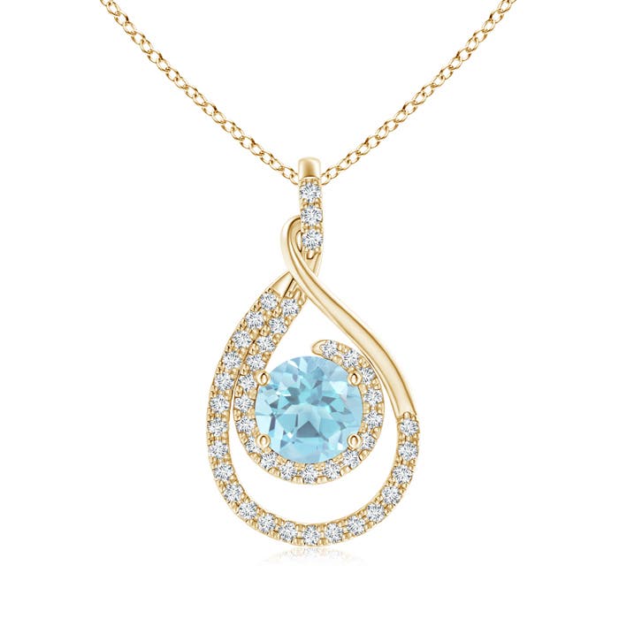 A - Swiss Blue Topaz / 1.98 CT / 14 KT Yellow Gold