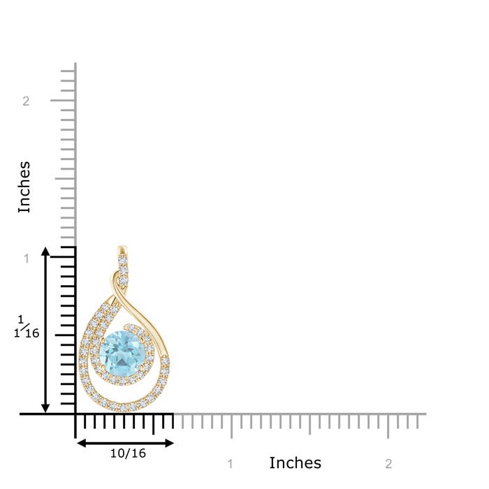 A - Swiss Blue Topaz / 1.98 CT / 14 KT Yellow Gold