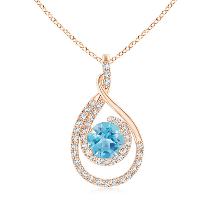 AA - Swiss Blue Topaz / 1.98 CT / 14 KT Rose Gold