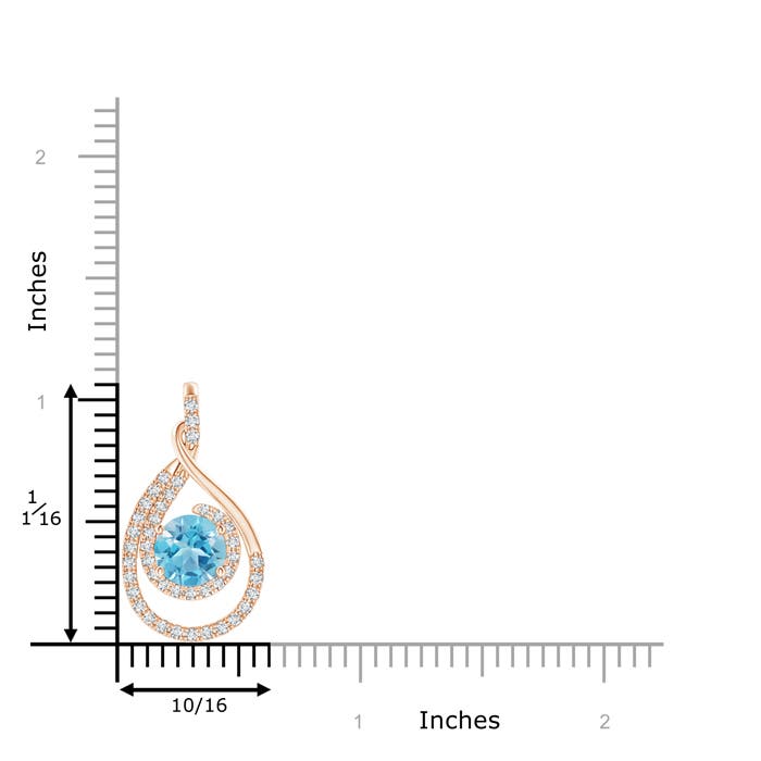 AA - Swiss Blue Topaz / 1.98 CT / 14 KT Rose Gold