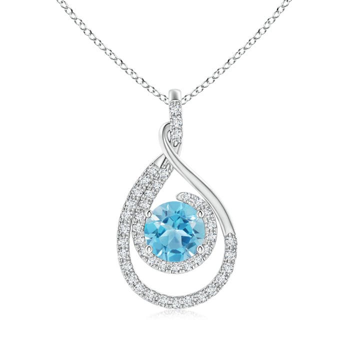 AA - Swiss Blue Topaz / 1.98 CT / 14 KT White Gold