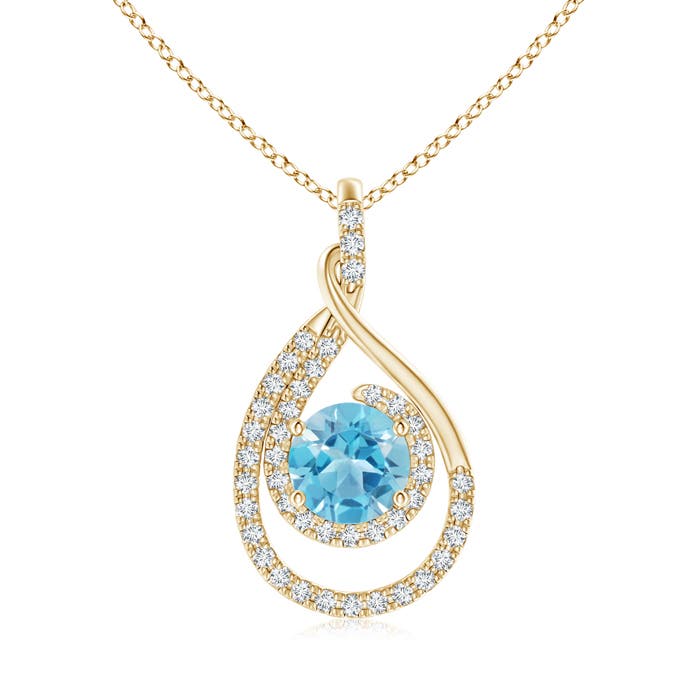 AA - Swiss Blue Topaz / 1.98 CT / 14 KT Yellow Gold