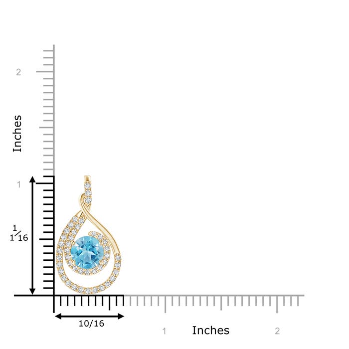 AA - Swiss Blue Topaz / 1.98 CT / 14 KT Yellow Gold