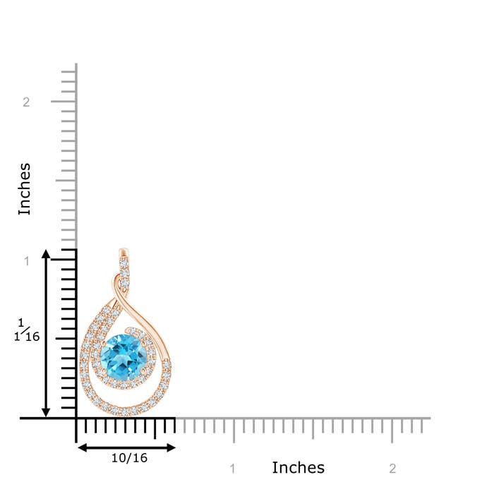 AAA - Swiss Blue Topaz / 1.98 CT / 14 KT Rose Gold