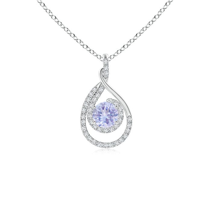 A - Tanzanite / 0.7 CT / 14 KT White Gold