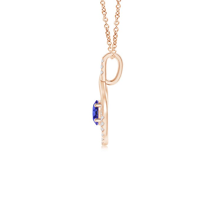 AAAA - Tanzanite / 0.7 CT / 14 KT Rose Gold