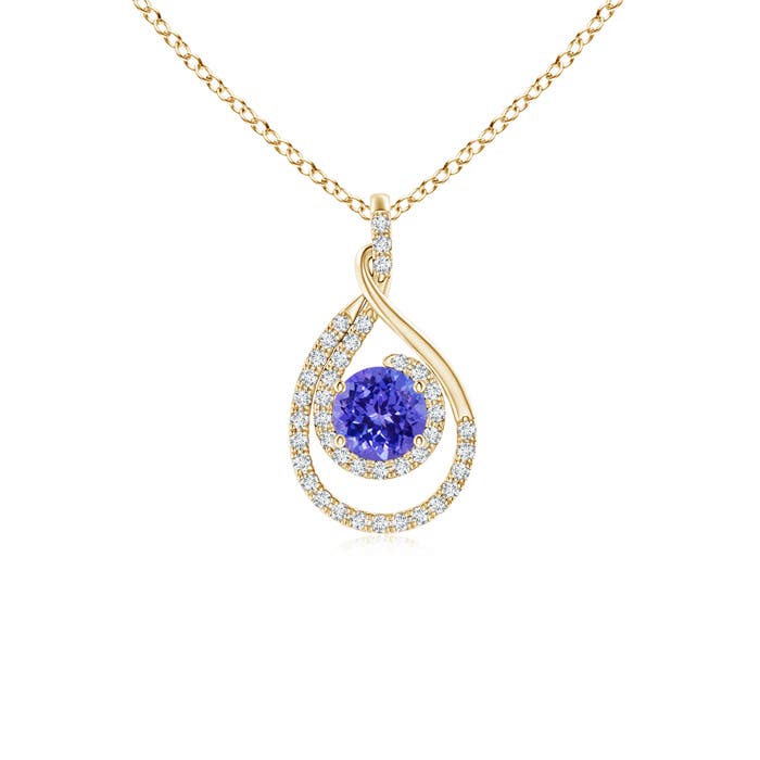 AAAA - Tanzanite / 0.7 CT / 14 KT Yellow Gold