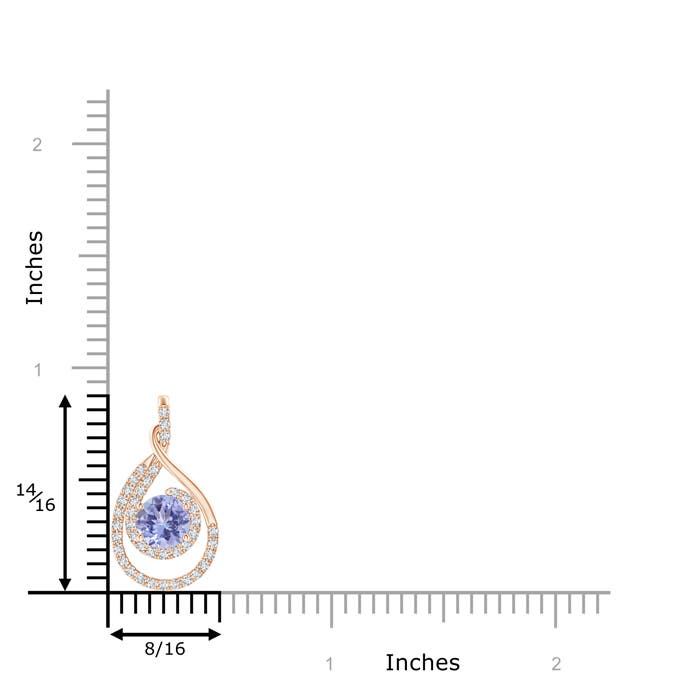 A - Tanzanite / 1.22 CT / 14 KT Rose Gold