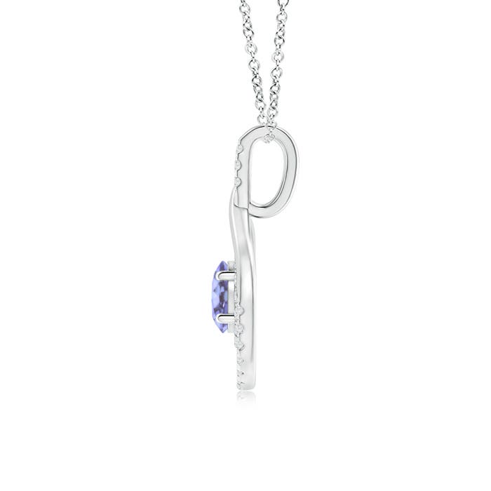 A - Tanzanite / 1.22 CT / 14 KT White Gold