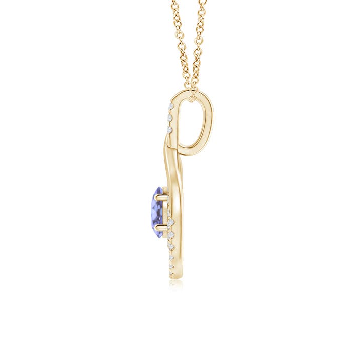 A - Tanzanite / 1.22 CT / 14 KT Yellow Gold