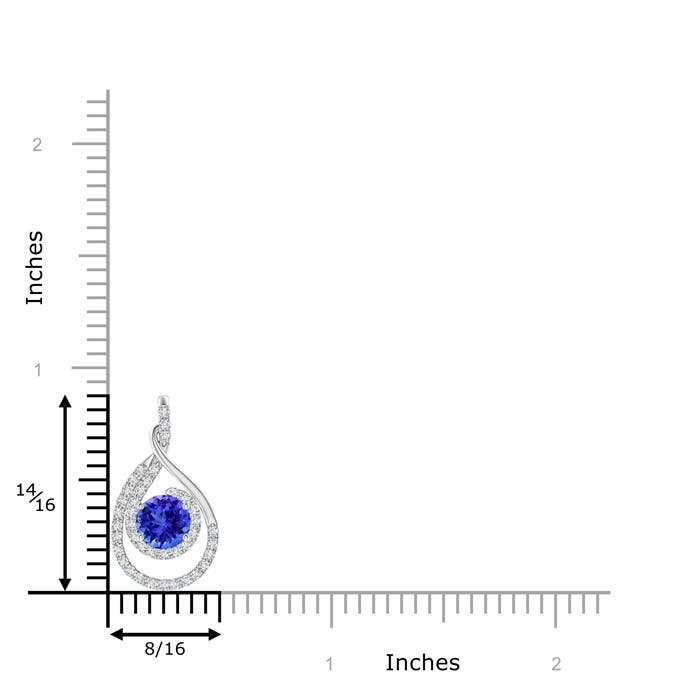 AAA - Tanzanite / 1.22 CT / 14 KT White Gold