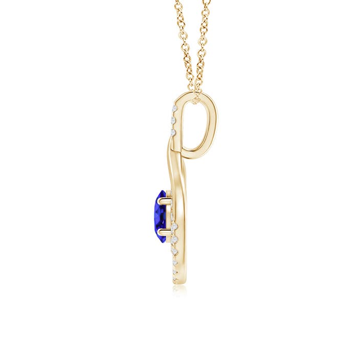 AAA - Tanzanite / 1.22 CT / 14 KT Yellow Gold