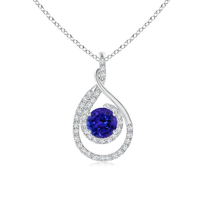 AAAA - Tanzanite / 1.22 CT / 14 KT White Gold