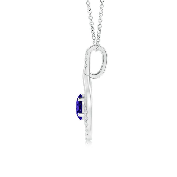 AAAA - Tanzanite / 1.22 CT / 14 KT White Gold