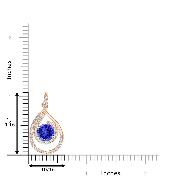 AAA - Tanzanite / 1.88 CT / 14 KT Rose Gold