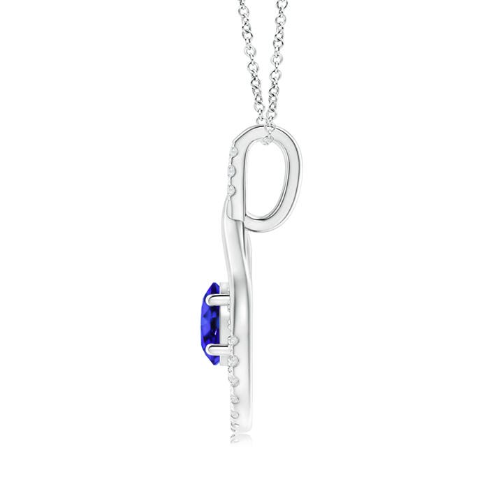 AAA - Tanzanite / 1.88 CT / 14 KT White Gold