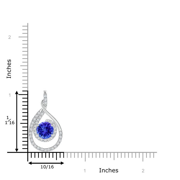 AAA - Tanzanite / 1.88 CT / 14 KT White Gold