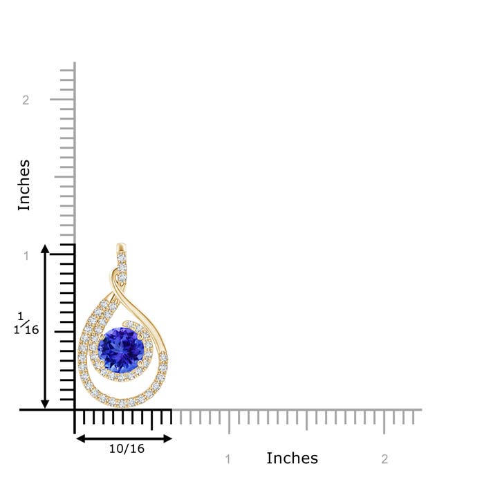 AAA - Tanzanite / 1.88 CT / 14 KT Yellow Gold