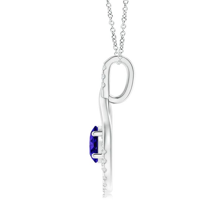 AAAA - Tanzanite / 1.88 CT / 14 KT White Gold