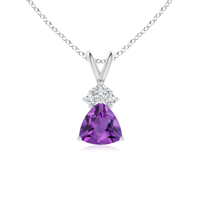 AA - Amethyst / 0.76 CT / 14 KT White Gold