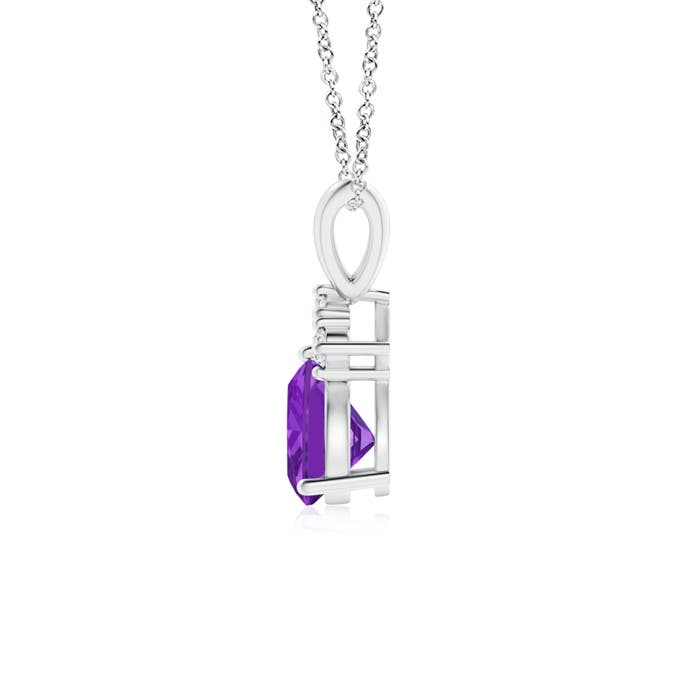 AA - Amethyst / 0.76 CT / 14 KT White Gold