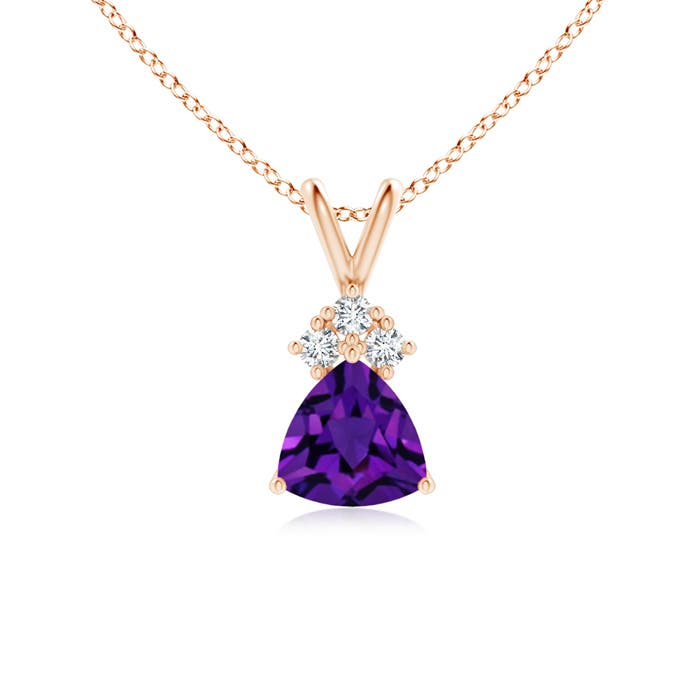 AAAA - Amethyst / 0.76 CT / 14 KT Rose Gold