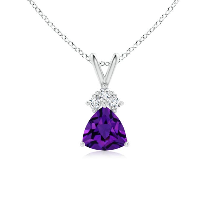 AAAA - Amethyst / 0.76 CT / 14 KT White Gold