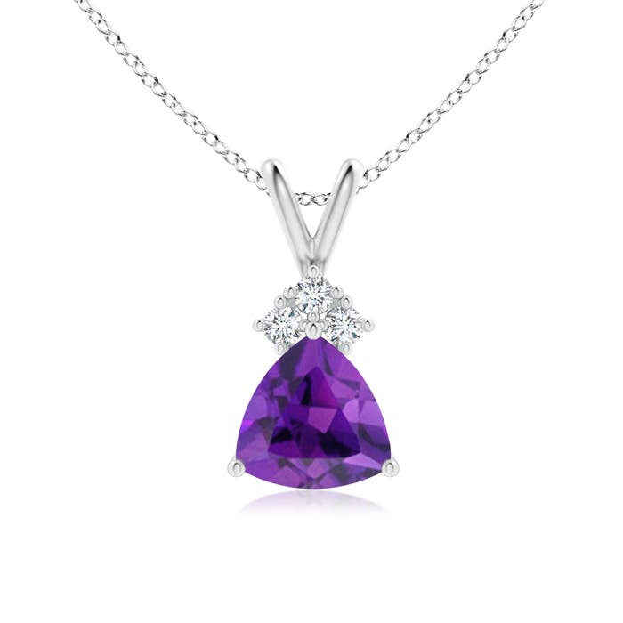 AAA - Amethyst / 1.18 CT / 14 KT White Gold