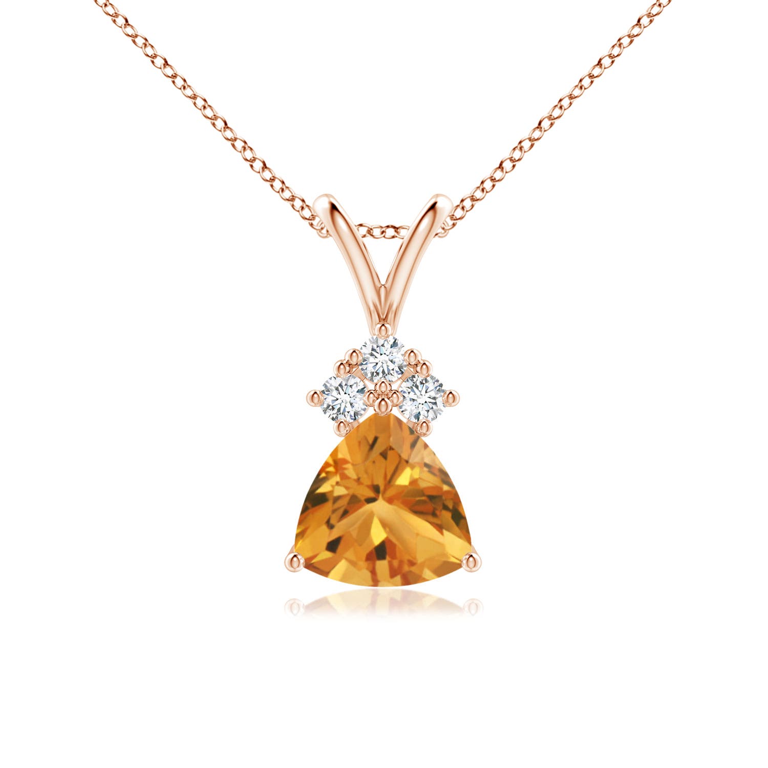 AA - Citrine / 0.66 CT / 14 KT Rose Gold