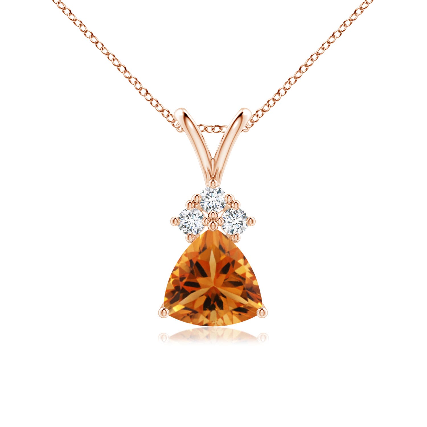 AAA - Citrine / 0.66 CT / 14 KT Rose Gold