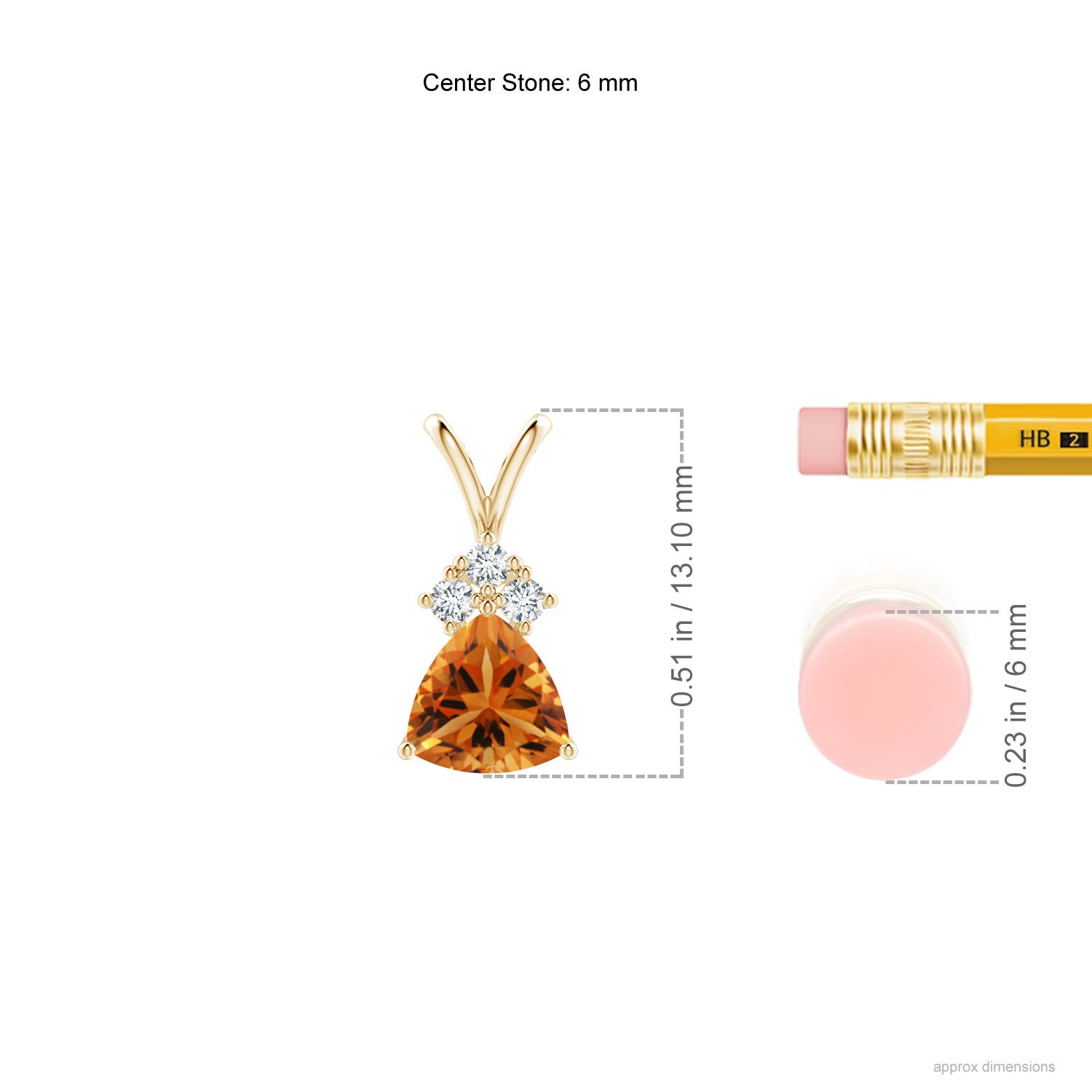 AAA - Citrine / 0.66 CT / 14 KT Yellow Gold