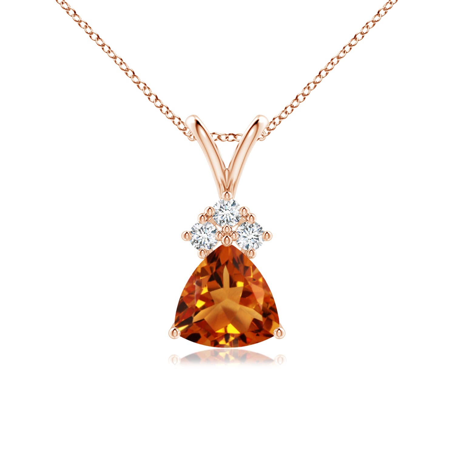 AAAA - Citrine / 0.66 CT / 14 KT Rose Gold